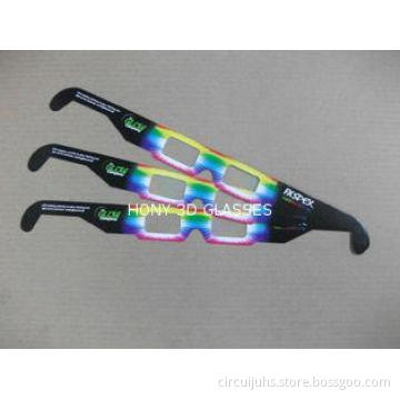 Custom PVC / PET paper frame tv 3d fireworks glasses for pr